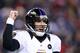 FOXBORO, MA - JANUARY 20: Joe Flacco #5 of the Baltimore Ravens celebrates after throwing a touchdown pass to Anquan Boldin #81 in the fourth quarter against the New England Patriots during the 2013 AFC Championship game at Gillette Stadium on January 20, 2013 in Foxboro, Massachusetts. (Photo by Al Bello/Getty Images)