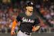 PHILADELPHIA - SEPTEMBER 11: Giancarlo Stanton #27 of the Miami Marlins circles the bases after hitting a home run during a game against the Philadelphia Phillies at Citizens Bank Park on September 11, 2012 in Philadelphia, Pennsylvania. (Photo by Hunter Martin/Getty Images)