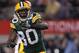 ARLINGTON, TX - FEBRUARY 06: Donald Driver #80 of the Green Bay Packers reacts after catching a 24 yard pass against the Pittsburgh Steelers during the first quarter of Super Bowl XLV at Cowboys Stadium on February 6, 2011 in Arlington, Texas. (Photo by Doug Pensinger/Getty Images)