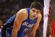 Dec 21, 2012; Toronto, ON, Canada; Orlando Magic center Nikola Vucevic (9) during their game against the Toronto Raptors at the Air Canada Centre. The Raptors beat the Magic 93-90. Mandatory Credit: Tom Szczerbowski-USA TODAY Sports