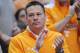 Jan 4, 2013; Knoxville, TN, USA; Tennessee Volunteers football head coach Butch Jones watches during the first half of a basketball game against the Memphis Tigers at Thompson-Boling Arena. Mandatory Credit: Randy Sartin-USA TODAY Sports