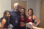 Morgan Freeman Hanging with Cheerleaders