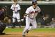 CLEVELAND, OH - SEPTEMBER 19: Travis Hafner #48 of the Cleveland Indians reaches first on an error during the fourth inning against the Minnesota Twins at Progressive Field on September 19, 2012 in Cleveland, Ohio. (Photo by Jason Miller/Getty Images)