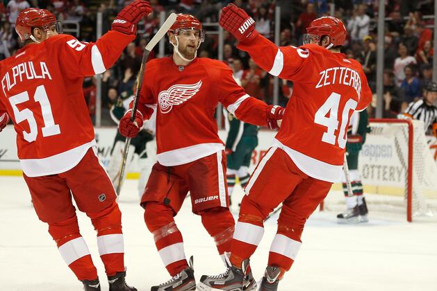 Filppula Enjoying Wing, Adds Two Goals in Win