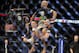 Jan 26, 2013; Chicago, IL, USA; Demetrious Johnson celebrates after defeating John Dodson (not pictured) during UFC on FOX 6 for the world flyweight championship at the United Center. Mandatory Credit: David Banks-USA TODAY Sports