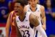 LAWRENCE, KS - JANUARY 09: Ben McLemore #23 of the Kansas Jayhawks reacts after sinking a three-pointer during the game against the Iowa State Cyclones at Allen Fieldhouse on January 9, 2013 in Lawrence, Kansas. (Photo by Jamie Squire/Getty Images)