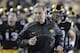 IOWA CITY, IOWA - OCTOBER 20: Head coach Kirk Ferentz of the Iowa Hawkeyes runs off the field following the first half against the Penn State Nittany Lions on October 20, 2012 at Kinnick Stadium in Iowa City, Iowa. Penn State defeated Iowa 38-14. (Photo by Matthew Holst/Getty Images)