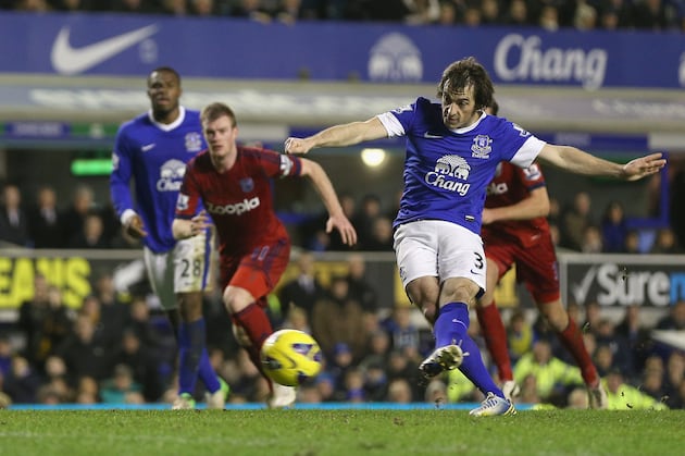 Baines' Double Carries Toffees over West Brom