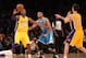 LOS ANGELES, CA - JANUARY 29: Kobe Bryant #24 of the Los Angeles Lakerscatches a pass from Steve Nash #10 in front of Eric Gordon #10 of the New Orleans Hornets at Staples Center on January 29, 2013 in Los Angeles, California. NOTE TO USER: User expressly acknowledges and agrees that, by downloading and or using this photograph, User is consenting to the terms and conditions of the Getty Images License Agreement. (Photo by Stephen Dunn/Getty Images)