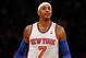 NEW YORK, NY - JANUARY 30: Carmelo Anthony #7 of the New York Knicks directs his teammates in the second half against the Orlando Magic on January 30, 2013 at Madison Square Garden in New York City. The New York Knicks defeated the Orlando Magic 113-97. NOTE TO USER: User expressly acknowledges and agrees that, by downloading and/or using this photograph, user is consenting to the terms and conditions of the Getty Images License Agreement. (Photo by Elsa/Getty Images)