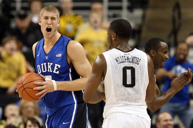 Mason Plumlee's 32 Points Lead Duke Basketball Past Wake Forest 75-70