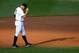 Oct 14, 2012; Bronx, NY, USA; New York Yankees third baseman Alex Rodriguez paces on the field during game two of the 2012 ALCS against the Detroit Tigers at Yankee Stadium. Mandatory Credit: John Munson/THE STAR-LEDGER via USA TODAY Sports