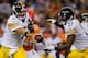 DENVER, CO - SEPTEMBER 9: Quarterback Ben Roethlisberger #7 hands the ball off to Running back Jonathan Dwyer #27 of the Pittsburgh Steelers during a game against the Denver Broncos at Sports Authority Field Field at Mile High on September 9, 2012 in Denver, Colorado. The Broncos defeated the Steelers 31-19. (Photo by Justin Edmonds/Getty Images)