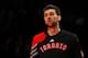 NEW YORK, NY - MARCH 20: Andrea Bargnani #7 of the Toronto Raptors looks on during warm ups against the New York Knicks at Madison Square Garden on March 20, 2012 in New York City. NOTE TO USER: User expressly acknowledges and agrees that, by downloading and or using this photograph, User is consenting to the terms and conditions of the Getty Images License Agreement. (Photo by Chris Chambers/Getty Images)