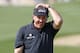 SCOTTSDALE, AZ - JANUARY 31: Phil Mickelson reacts after missing his birdie putt on the ninth hole that would have given him a round of 59 during the first round of the Waste Management Phoenix Open at TPC Scottsdale on January 31, 2013 in Scottsdale, Arizona. (Photo by Hunter Martin/Getty Images)
