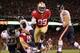 SAN FRANCISCO, CA - NOVEMBER 19: Aldon Smith #99 of the San Francisco 49ers reacts after making a tackle against the Chicago Bears at Candlestick Park on November 19, 2012 in San Francisco, California. (Photo by Ezra Shaw/Getty Images)