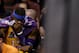 Jan. 30, 2013; Phoenix, AZ, USA: Los Angeles Lakers center Dwight Howard reacts on the bench after suffering an injury in the second half against the Phoenix Suns at the US Airways Center. The Suns defeated the Lakers 92-86. Mandatory Credit: Mark J. Rebilas-USA TODAY Sports