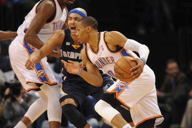 Griz Routed by Thunder in 1st Game Without Gay
