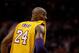 Jan. 30, 2013; Phoenix, AZ, USA: Los Angeles Lakers guard Kobe Bryant reacts in the fourth quarter against the Phoenix Suns at the US Airways Center. The Suns defeated the Lakers 92-86. Mandatory Credit: Mark J. Rebilas-USA TODAY Sports