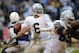 Dec 30, 2012; San Diego, CA, USA; Oakland Raiders quarterback Terrelle Pryor (6) drops back to pass during the fourth quarter against the San Diego Chargers at Qualcomm Stadium. Mandatory Credit: Jake Roth-USA TODAY Sports
