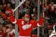 DETROIT, MI - JANUARY 25: Henrik Zetterberg #40 of the Detroit Red Wings celebrates a second period goal while playing the Minnesota Wild at Joe Louis Arena on January 25, 2013 in Detroit, Michigan. (Photo by Gregory Shamus/Getty Images)