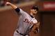 SAN FRANCISCO, CA - OCTOBER 24: Rick Porcello #48 of the Detroit Tigers throws a pitch against the San Francisco Giants in the eighth inning during Game One of the Major League Baseball World Series at AT&T Park on October 24, 2012 in San Francisco, California. (Photo by Doug Pensinger/Getty Images)