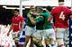 Simon Zebo celebrates his first Six Nations try
