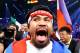 LAS VEGAS, NV - DECEMBER 08: Manny Pacquiao screams in the ring before taking on Juan Manuel Marquez during their welterweight bout at the MGM Grand Garden Arena on December 8, 2012 in Las Vegas, Nevada. (Photo by Al Bello/Getty Images)