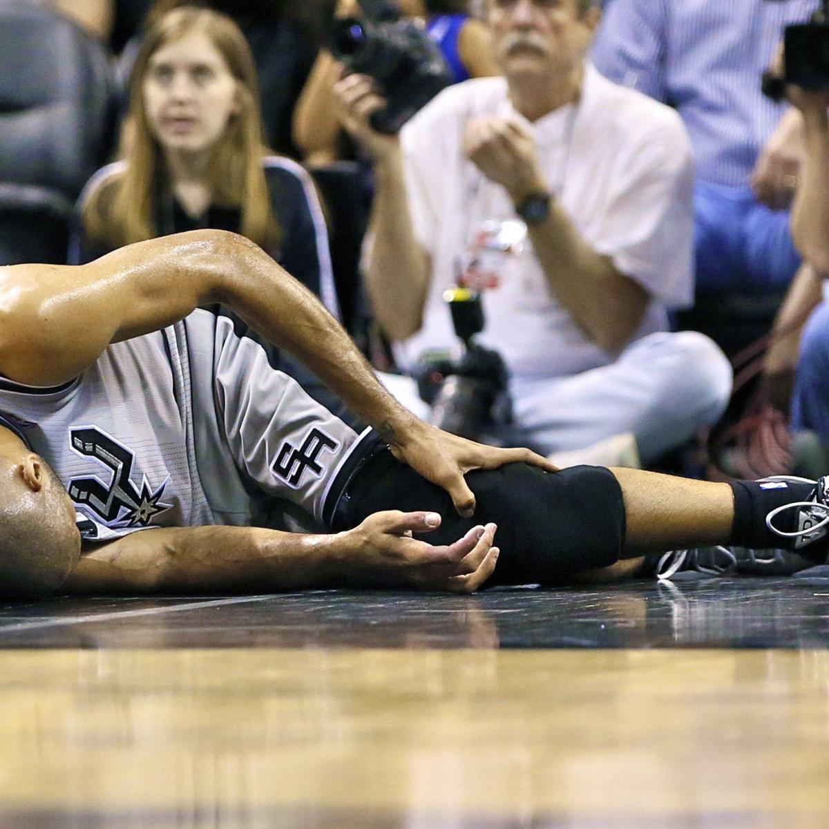Tim Duncan Injury Updates on Spurs Star's Knee Bleacher