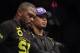 Apr 21, 2012; Atlanta, GA, USA; Rashad Evans reacts to losing to Jon Jones in the main event and light heavyweight title bout during UFC 145 at Philips Arena. Jon Jones won the bout by unanimous decision. Mandatory Credit: Paul Abell-USA TODAY Sports