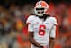 Sep 29, 2012; Chestnut Hill, Massachusetts, USA; Clemson Tigers wide receiver DeAndre Hopkins (6) during the first quarter against the Boston College Eagles at Alumni Stadium. Mandatory Credit: Greg M. Cooper-USA TODAY Sports