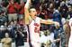 Jan 19, 2013; Oxford, MS, USA; Ole Miss Rebels guard Marshall Henderson (22) celebrates after a three point shot against the Arkansas Razorbacks at Tad Smith Coliseum. Mississippi defeated Arkansas 76-64. Mandatory Credit: Nelson Chenault-USA TODAY Sports