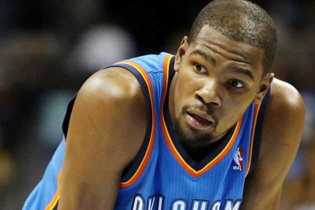 Kevin Durant's Status for Monday's Game vs. Dallas Uncertain