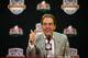 FORT LAUDERDALE, FL - JANUARY 08: Head coach Nick Saban of the Alabama Crimson Tide speaks to the media during the Discover BCS National Championship Press Conference at the Harbor Beach Marriott on January 8, 2013 in Fort Lauderdale, Florida. (Photo by Streeter Lecka/Getty Images)