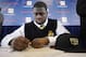 Feb 1, 2012; Washington, DC, USA; Friendship Collegiate Academy defensive tackle Eddie Goldman signs his letter of intent to attend Florida State during the National Signing Day ceremony at Friendship Collegiate Academy. Mandatory Credit: Rafael Suanes-USA TODAY Sports