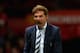 MANCHESTER, ENGLAND - SEPTEMBER 29: Tottenham Hotspur manager Andre Villas Boas celebrates victory in the Barclays Premier League match between Manchester United and Tottenham Hotspur at Old Trafford on September 29, 2012 in Manchester, England. (Photo by Shaun Botterill/Getty Images)