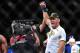Feb 2, 2013; Las Vegas, NV, USA; Antonio Silva celebrates his victory during UFC 156 at the Mandalay Bay Events Center. Mandatory Credit: Gary A. Vasquez-USA TODAY Sports