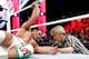 Referee only comes to Alberto Del Rio's aid after Big Show leaves (Image Obtained From WWE.com)