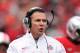 COLUMBUS, OH - NOVEMBER 24: Head coach Urban Meyer of the Ohio State Buckeyes shouts instructions to his team during the first half of a game against the Michigan Wolverines at Ohio Stadium on November 24, 2012 in Columbus, Ohio. Ohio State defeated Michigan 26-21. (Photo by Jamie Sabau/Getty Images)