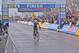 Compton hits the start/finish line in second place at the start of the bell lap at the 2013 UCI Cyclo-Cross World Championships.