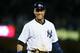 NEW YORK, NY - OCTOBER 13: Derek Jeter #2 of the New York Yankees reacts against the Detroit Tigers during Game One of the American League Championship Series at Yankee Stadium on October 13, 2012 in the Bronx borough of New York City, New York. (Photo by Al Bello/Getty Images)