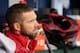SAN FRANCISCO, CA - OCTOBER 21: Pitcher Chris Carpenter #29 of the St. Louis Cardinals sits in the dugout while taking on the San Francisco Giants in Game Six of the National League Championship Series at AT&T Park on October 21, 2012 in San Francisco, California. (Photo by Christian Petersen/Getty Images)