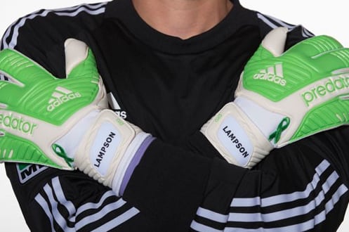 Lampson to Sport Custom-Made Gloves for Lymphoma Awareness in 2013