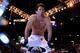 Jul. 7, 2012; Las Vegas, NV, USA; UFC fighter Chael Sonnen in the ring prior to his fight against Anderson Silva (not pictured) during a middleweight bout in UFC 148 at the MGM Grand Garden Arena. Mandatory Credit: Mark J. Rebilas-USA TODAY Sports