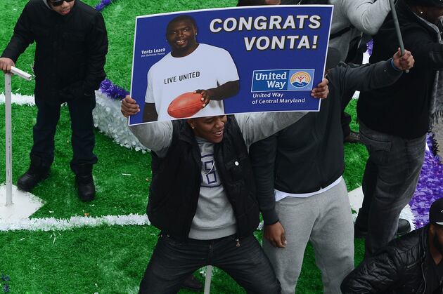 Ray Rice Fell off a Parade Float