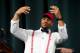 Feb 6, 2013; Loganville, GA, USA; Robert Nkemdiche shown on stage after he announced his decision to attend Mississippi on National Signing Day at Grayson High School. Mandatory Credit: Dale Zanine-USA TODAY Sports