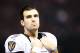 NEW ORLEANS, LA - FEBRUARY 03: Joe Flacco #5 of the Baltimore Ravens looks on from the field during a power outage while playing against the San Francisco 49ers during Super Bowl XLVII at the Mercedes-Benz Superdome on February 3, 2013 in New Orleans, Louisiana. (Photo by Christian Petersen/Getty Images)