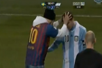 Watch: Fan Rushes Pitch, Kisses Messi on Forehead