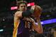 CHICAGO, IL - JANUARY 21: Pau Gasol #16 of the Los Angeles Lakers rebounds against the Chicago Bulls at the United Center on January 21, 2013 in Chicago, Illinois. The Bulls defeated the Lakers 95-83. NOTE TO USER: User expressly acknowledges and agrees that, by downloading and or using this photograph, User is consenting to the terms and conditions of the Getty Images License Agreement. (Photo by Jonathan Daniel/Getty Images)