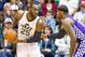 Feb 4, 2013; Salt Lake City, UT, USA; Utah Jazz center Al Jefferson (25) is defended by Sacramento Kings center DeMarcus Cousins (15) during the first half at EnergySolutions Arena. Mandatory Credit: Russ Isabella-USA TODAY Sports